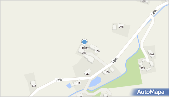Lipa, Lipa, 106A, mapa Lipa