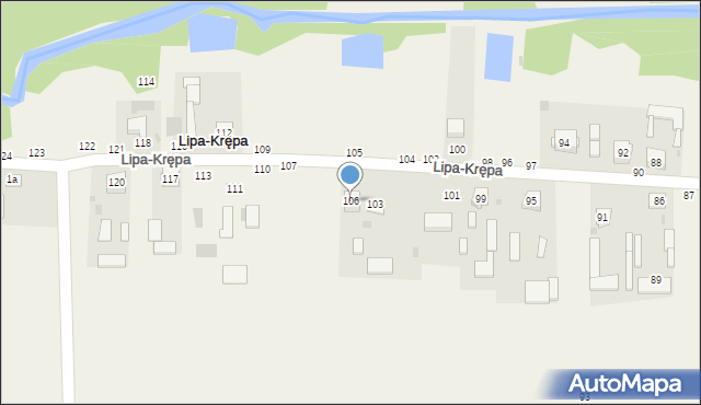 Lipa-Krępa, Lipa-Krępa, 106, mapa Lipa-Krępa