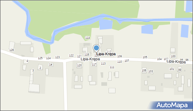 Lipa-Krępa, Lipa-Krępa, 116, mapa Lipa-Krępa