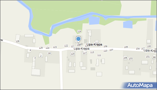 Lipa-Krępa, Lipa-Krępa, 118, mapa Lipa-Krępa