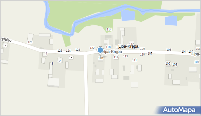 Lipa-Krępa, Lipa-Krępa, 120, mapa Lipa-Krępa