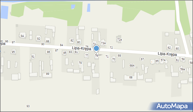 Lipa-Krępa, Lipa-Krępa, 74, mapa Lipa-Krępa