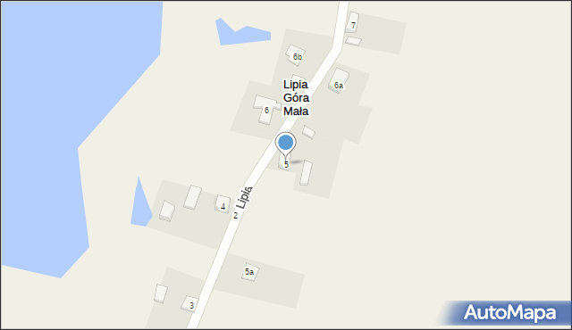 Lipia Góra Mała, Lipia Góra Mała, 5, mapa Lipia Góra Mała