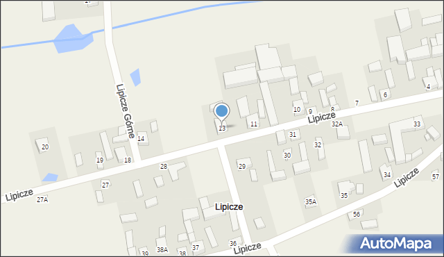 Lipicze, Lipicze, 13, mapa Lipicze