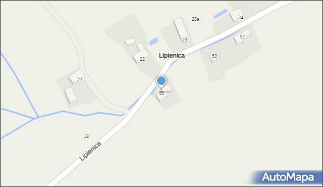Lipienica, Lipienica, 55, mapa Lipienica