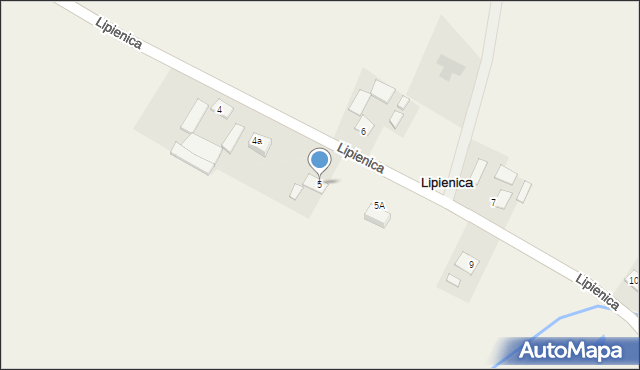 Lipienica, Lipienica, 5, mapa Lipienica