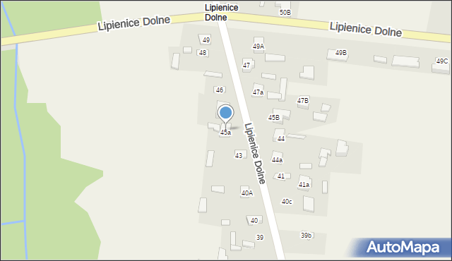 Lipienice, Lipienice Dolne, 45a, mapa Lipienice