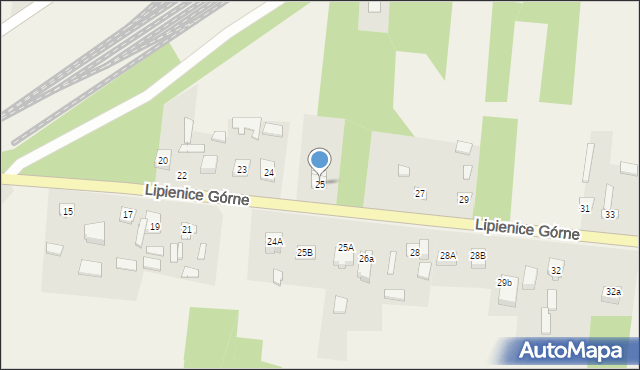 Lipienice, Lipienice Górne, 25, mapa Lipienice