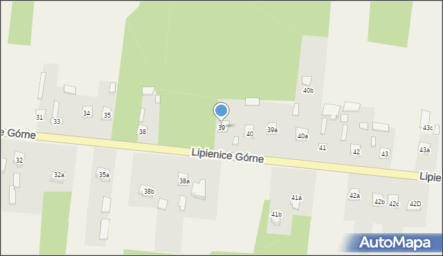 Lipienice, Lipienice Górne, 39, mapa Lipienice