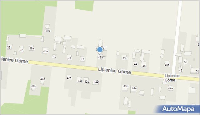 Lipienice, Lipienice Górne, 43a, mapa Lipienice