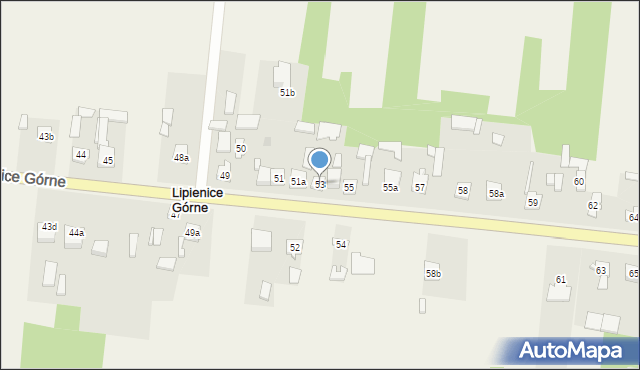 Lipienice, Lipienice Górne, 53, mapa Lipienice