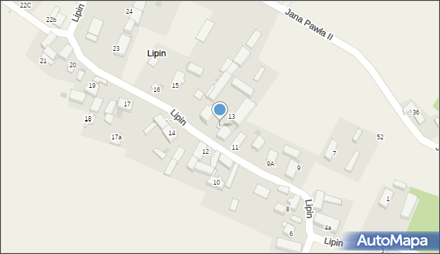 Lipin, Lipin, 13A, mapa Lipin