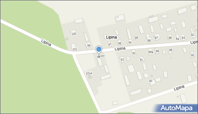 Lipina, Lipina, 98, mapa Lipina