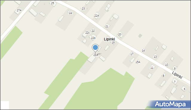 Lipinki, Lipinki, 21A, mapa Lipinki