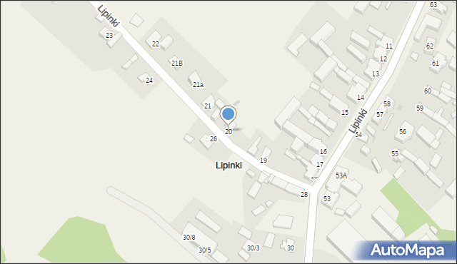 Lipinki, Lipinki, 20, mapa Lipinki