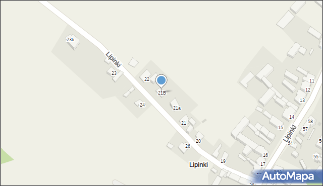 Lipinki, Lipinki, 21B, mapa Lipinki