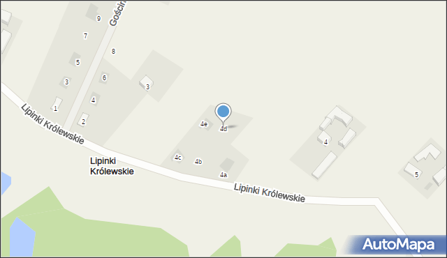 Lipinki Królewskie, Lipinki Królewskie, 4d, mapa Lipinki Królewskie