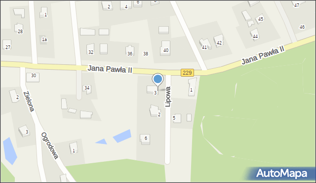 Lipinki Szlacheckie, Lipowa, 4, mapa Lipinki Szlacheckie