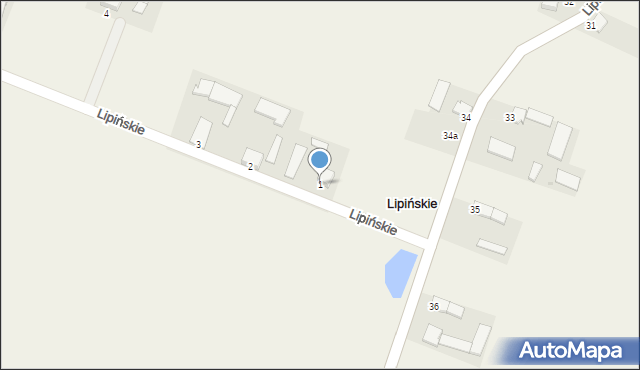 Lipińskie, Lipińskie, 1, mapa Lipińskie