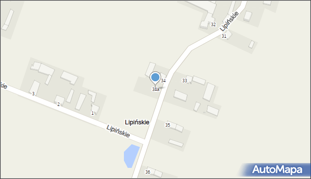 Lipińskie, Lipińskie, 34a, mapa Lipińskie