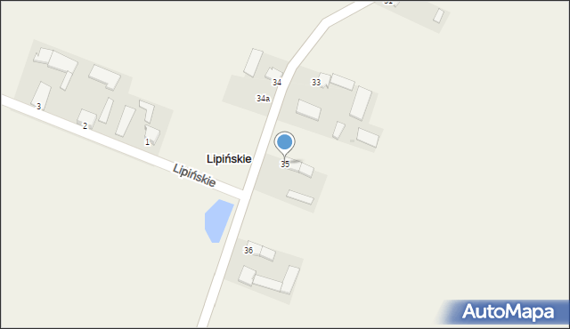 Lipińskie, Lipińskie, 35, mapa Lipińskie