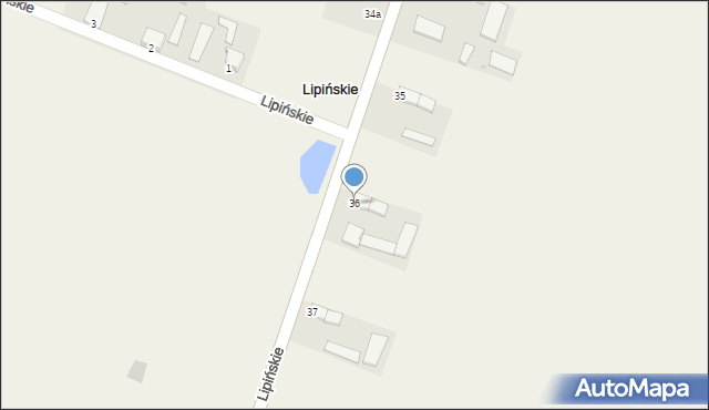 Lipińskie, Lipińskie, 36, mapa Lipińskie