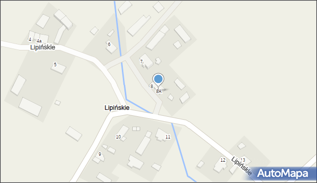 Lipińskie, Lipińskie, 8A, mapa Lipińskie