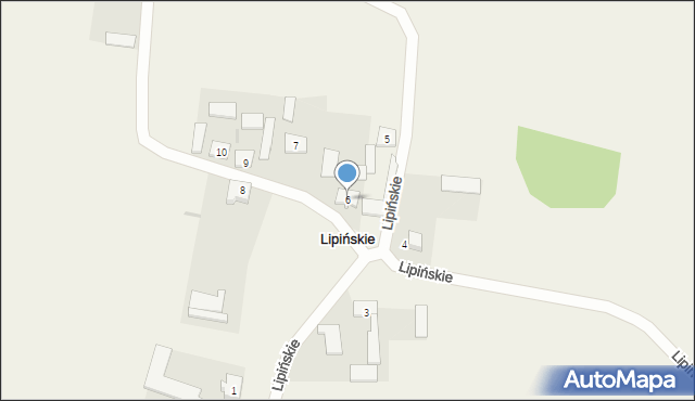 Lipińskie, Lipińskie, 6, mapa Lipińskie