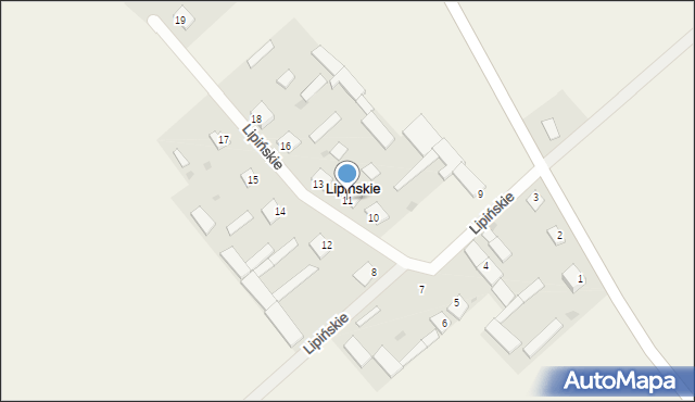 Lipińskie, Lipińskie, 11, mapa Lipińskie