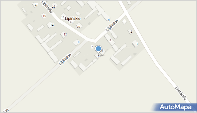 Lipińskie, Lipińskie, 6, mapa Lipińskie