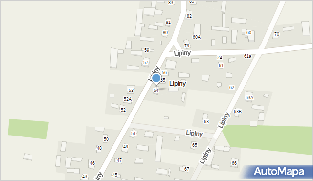 Lipiny, Lipiny, 54, mapa Lipiny