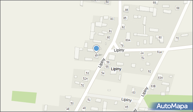 Lipiny, Lipiny, 57, mapa Lipiny