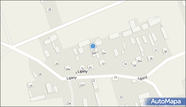 Lipiny, Lipiny, 32A, mapa Lipiny