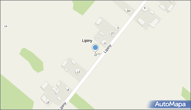 Lipiny, Lipiny, 12, mapa Lipiny