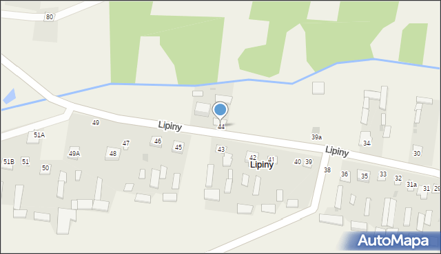 Lipiny, Lipiny, 44, mapa Lipiny
