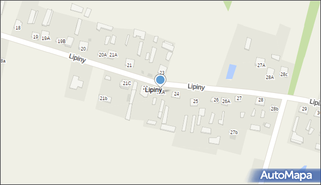Lipiny, Lipiny, 23A, mapa Lipiny