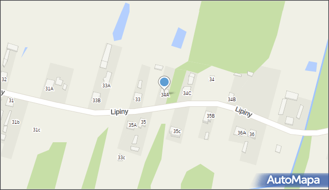 Lipiny, Lipiny, 34A, mapa Lipiny