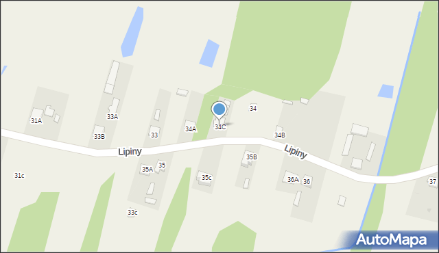 Lipiny, Lipiny, 34C, mapa Lipiny