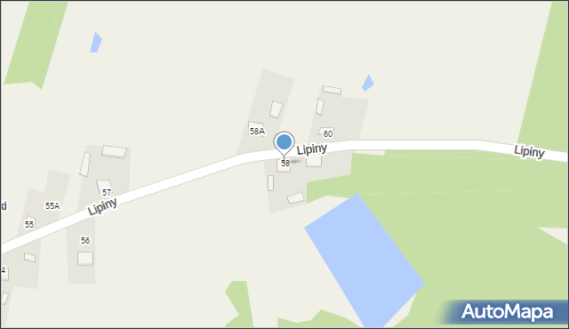 Lipiny, Lipiny, 58, mapa Lipiny