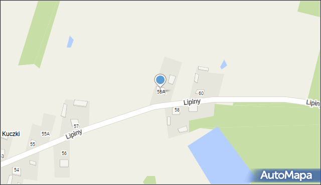Lipiny, Lipiny, 58A, mapa Lipiny