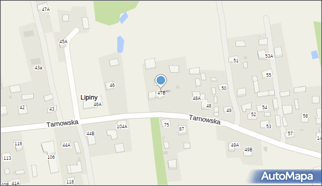 Lipiny, Lipiny, 47B, mapa Lipiny