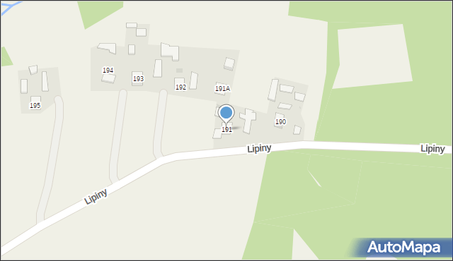 Lipiny, Lipiny, 191, mapa Lipiny