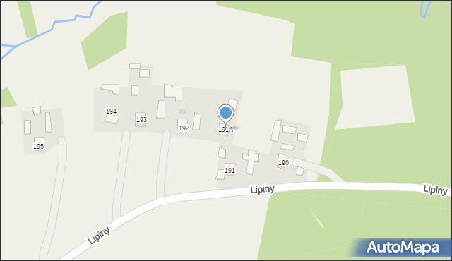 Lipiny, Lipiny, 191A, mapa Lipiny