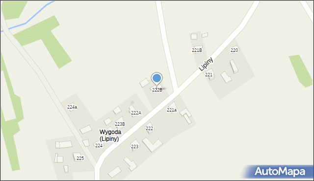 Lipiny, Lipiny, 222B, mapa Lipiny