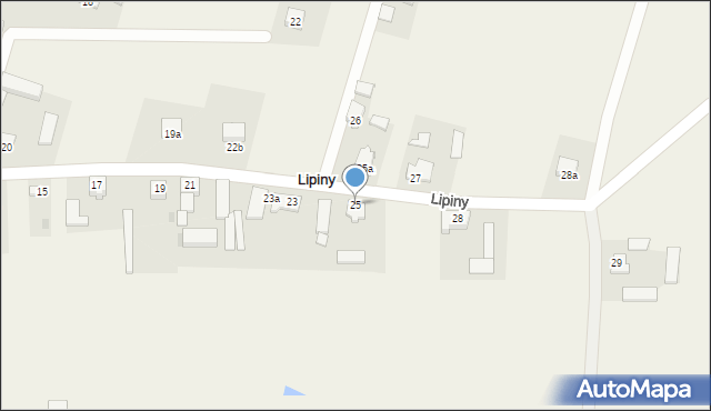 Lipiny, Lipiny, 25, mapa Lipiny