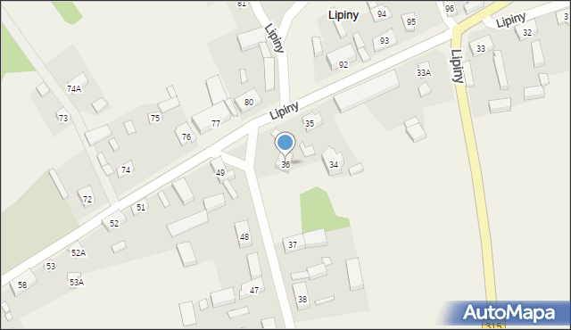 Lipiny, Lipiny, 36, mapa Lipiny