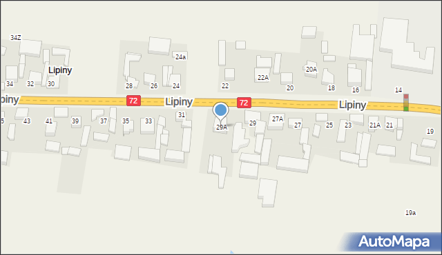 Lipiny, Lipiny, 29A, mapa Lipiny