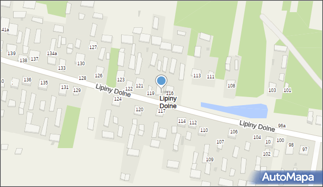Lipiny Dolne, Lipiny Dolne, 118, mapa Lipiny Dolne
