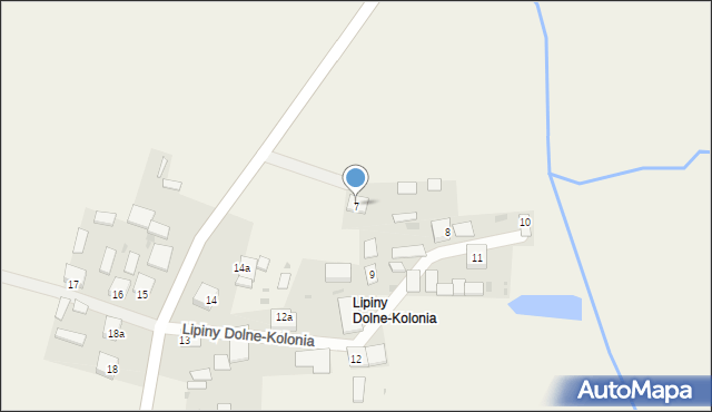 Lipiny Dolne-Kolonia, Lipiny Dolne-Kolonia, 7, mapa Lipiny Dolne-Kolonia