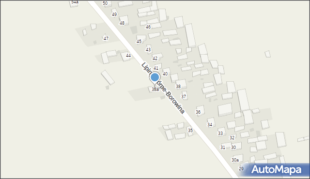 Lipiny Górne-Borowina, Lipiny Górne-Borowina, 38a, mapa Lipiny Górne-Borowina